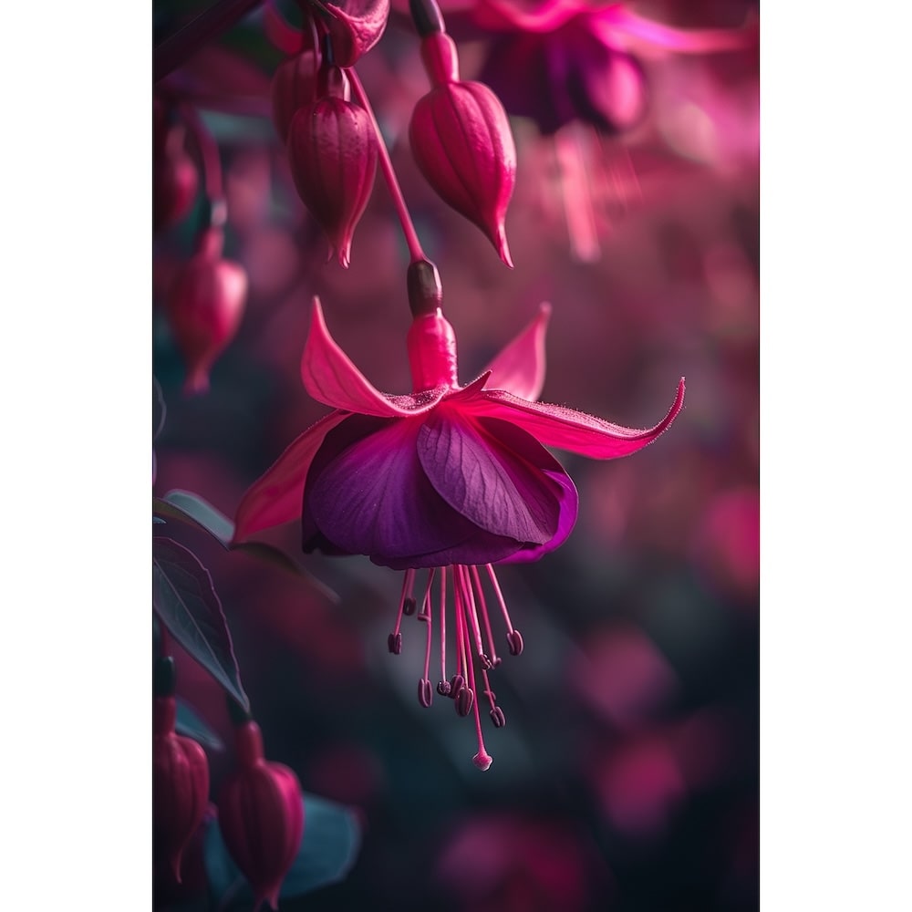 Fuchsia Flower Canvas