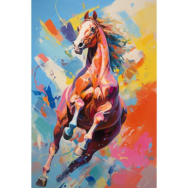 Modern Abstract Horse Canvas