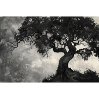 Thumbnail for Black and White Tree Painting