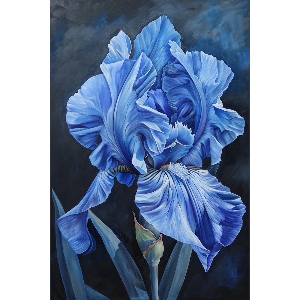 Blue Flower Painting Canvas