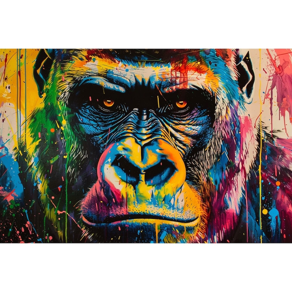 Gorilla Abstract Canvas