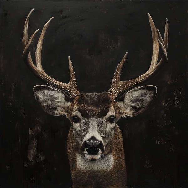 Canvas of Deer Head