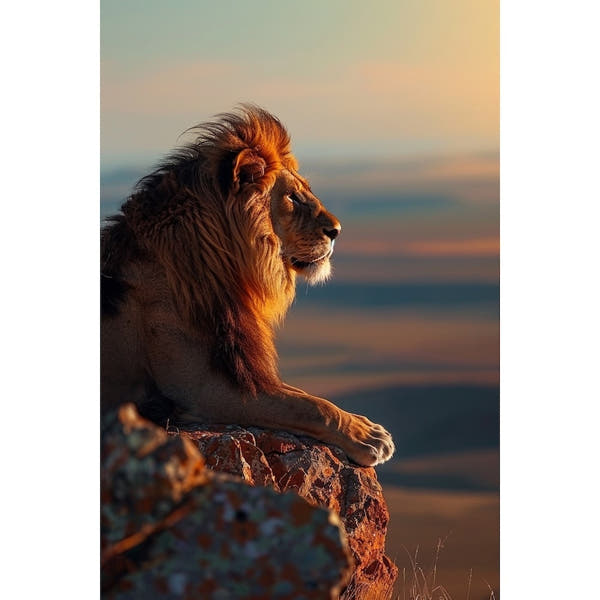 Painting Canvas of Lion