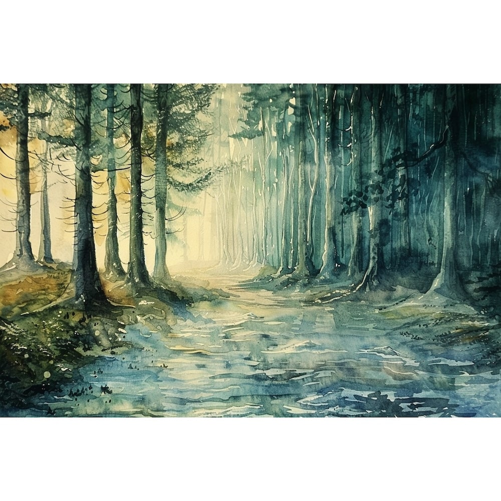 Canvas of Landscape in Watercolour