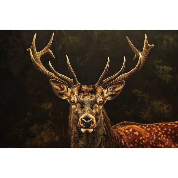 Acrylic Deer Head Canvas