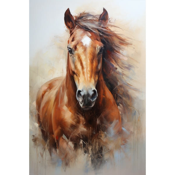 Horse Head Oil Canvas