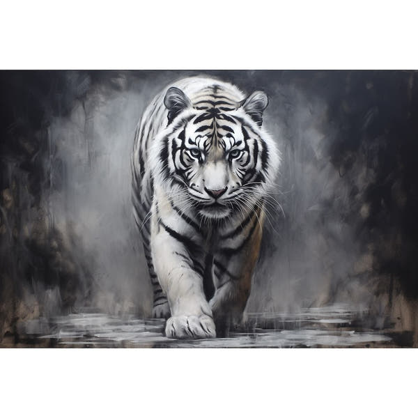 Black and White Tiger Canvas