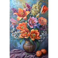 Thumbnail for Flowers in Vase Oil Canvas