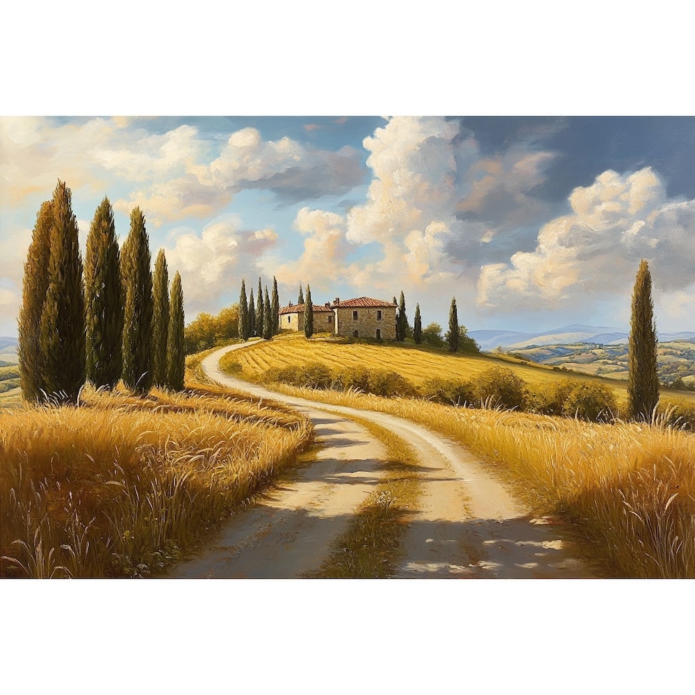 Oil Canvas Tuscany Landscape