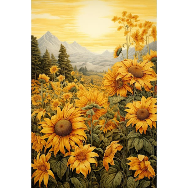 Sunflower Drawing canvas