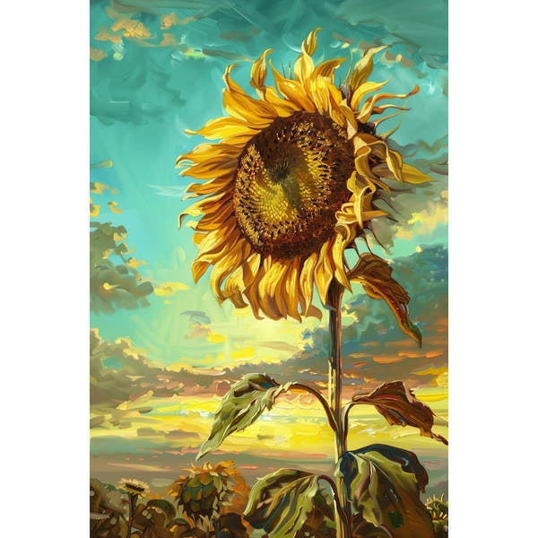 canvas of a Sunflower