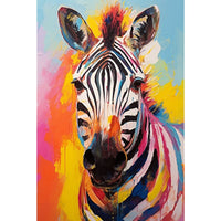 Thumbnail for Colorful Zebra Abstract Canvas